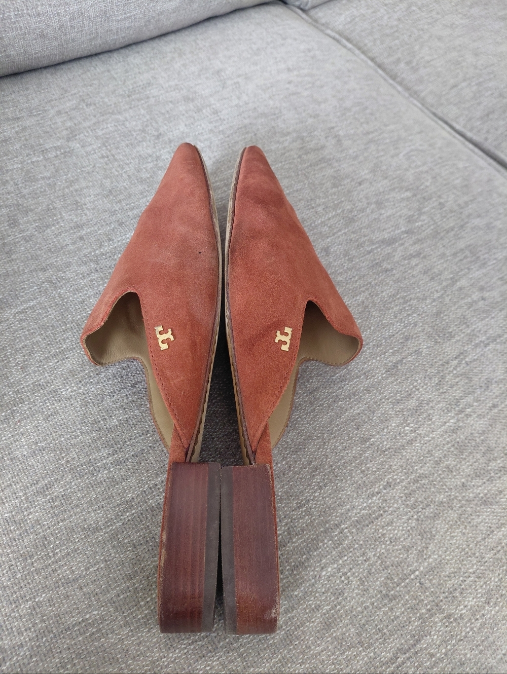 Tory Burch Carlotte Suede Leather Mule - Picture 5 of 10